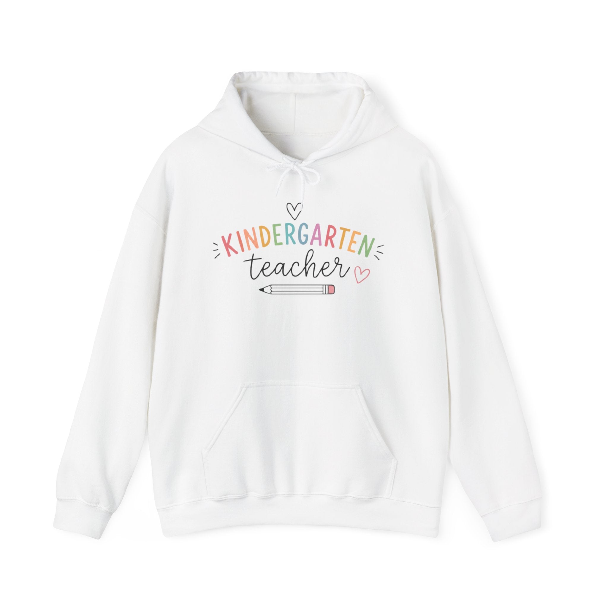 Kindergarten Teacher pencil design Hoodie | Cute pastel teacher sweatshirt